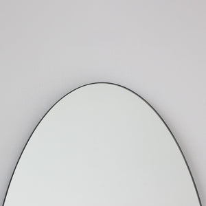 Ovalis™ Oval shaped Contemporary Large Mirror with a Black Frame, Customisable