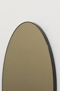 Ovalis™ Oval shaped Bronze Contemporary Mirror with Brass Patina Frame