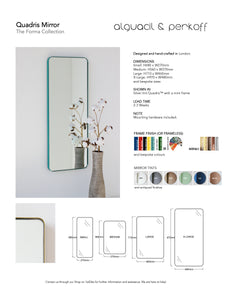 Oversized Quadris™ Handcrafted Rectangular Modern Mirror with a Black Frame, Customisable