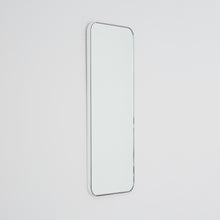 Quadris™ Rectangular Minimalist Mirror with a White Frame