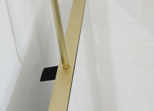 Quadris™ Ceiling Suspended Rectangular Bathroom Mirror with Brass Frame - Customisable