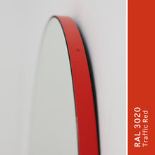 Orbis Round Mirror with a Red Framed