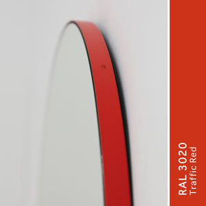 Orbis Round Mirror with a Red Framed