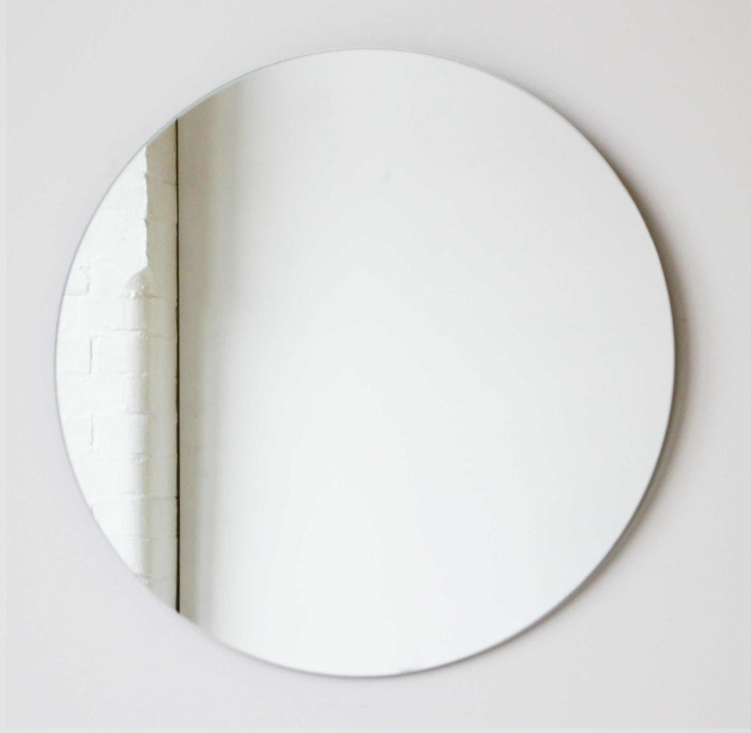 Orbis™ Round Minimalist Frameless Mirror