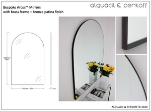 Bespoke Arcus™ Mirror with Brass Frame - Bronze Patina Finish