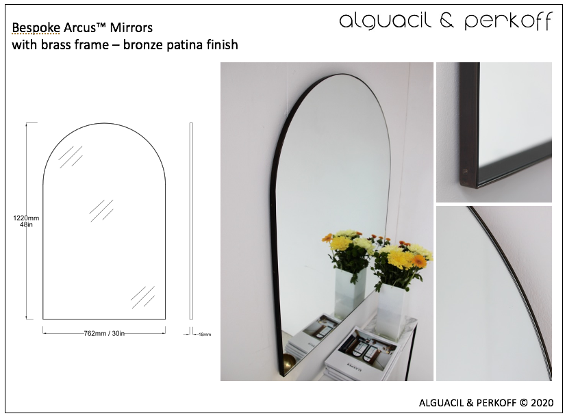 Bespoke Arcus™ Mirror with Brass Frame - Packing & Shipping to an address in Canada