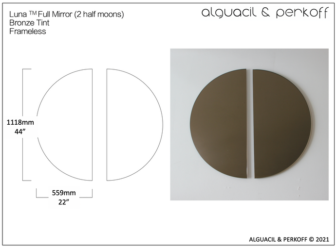 Bespoke Luna™ Mirror Bronze Tinted - 2 Half-Moons - 44