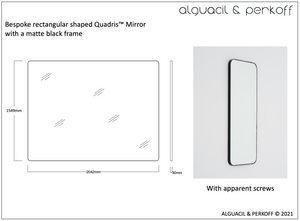 Set of 2 Bespoke Mirrors - Quadris™ with Black Frame and Arcus™ Frameless