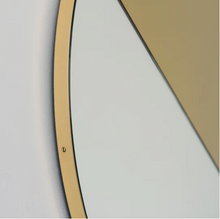 Bespoke Orbis™ Dualis Mirror Gold Tint + Silver Brushed Brass frame (1524 x 30mm)
