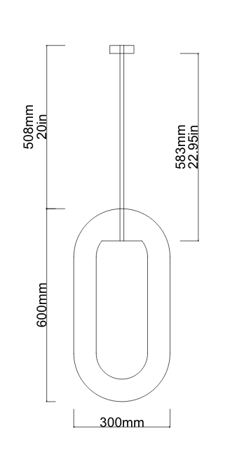 Set of two replacement rods for two bespoke suspended mirrors