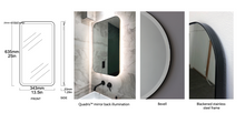 Bespoke Quadris™ Mirror  Blackened Stainless steel (635 x 343 x 18mm)