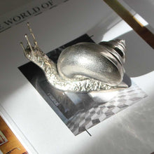 Handmade Nickel plated Decorative Snail, Large Paperweight