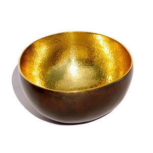 Small Decorative Brass Bowl with a Bronze Patina