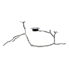 Magnolia Twig Nickel Plated Candle Holder, Long