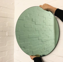 Orbis™ Green Tinted Round Bespoke Minimalist Frameless Mirror