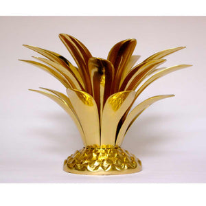 Handmade Cast Brass Pineapple Candle Holder